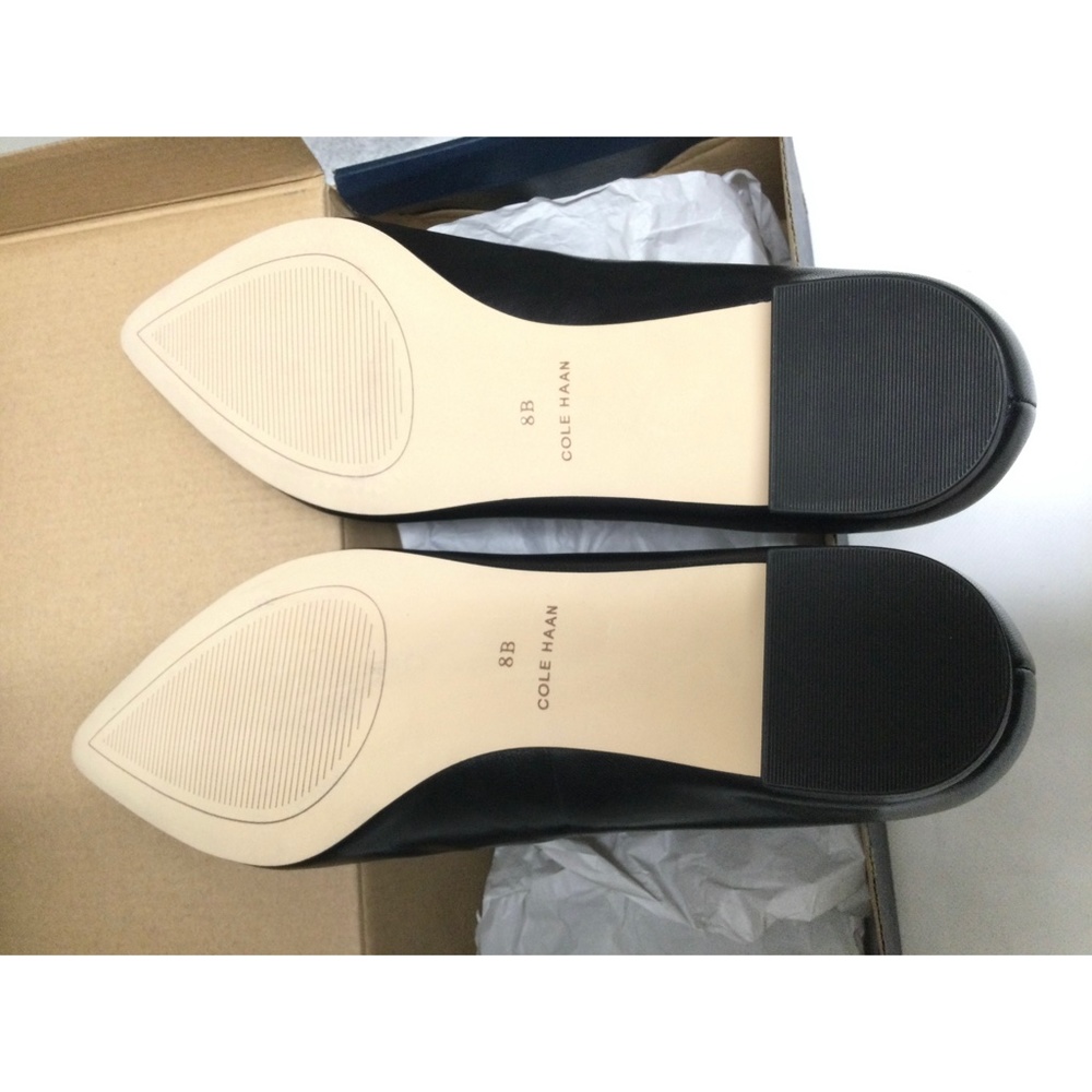 Cole Haan Brie Black Leather Loafers Ballets Flats - Picture 8 of 15